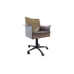 Matteo Grassi Korium Leather Office Chair By Tito Agnoli