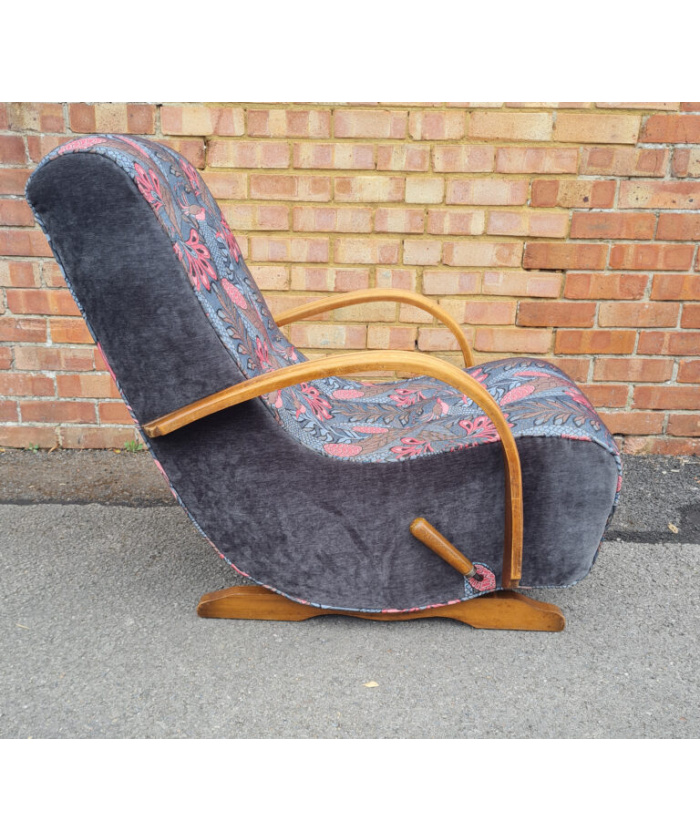 1930s Art Deco British Bentwood Banana Rocking Chair - Hunt Vintage