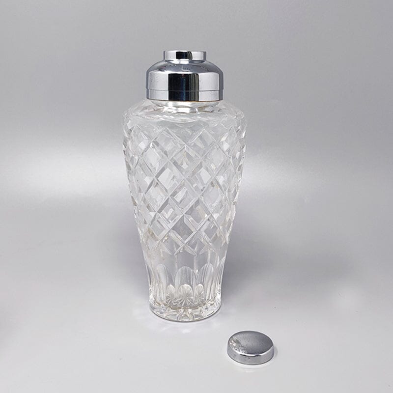 1960s Cut Crystal Cocktail Shaker with Ice Bucket Made in Italy - Hunt  Vintage