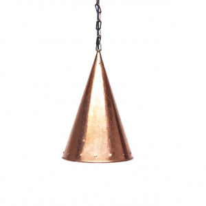 Danish Hand-Hammered Copper Pendant Lamp From E. S. Horn Aalestrup, 1950s