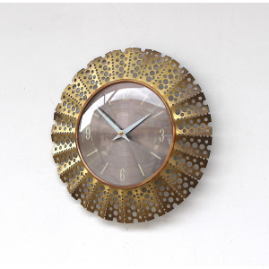 Brutalist Style Wall Clock By Smiths, 1970s