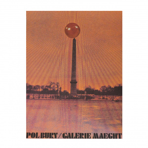 Vintage French Bold Pol Bury Kinetic Galerie Maeght Poster, 1970s