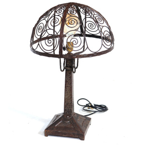 Art Deco Wrought Iron Lamp C1930