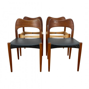 Mid Century Teak Dining Chairs by Arne Olsen Homand, 1960s