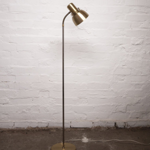 Swedish Mid-Century Gold Floor Lamp by Belid, 1970s