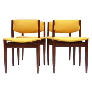 Danish Dining Chairs by Finn Juhl for France & Søn, 1960s, Set of 4