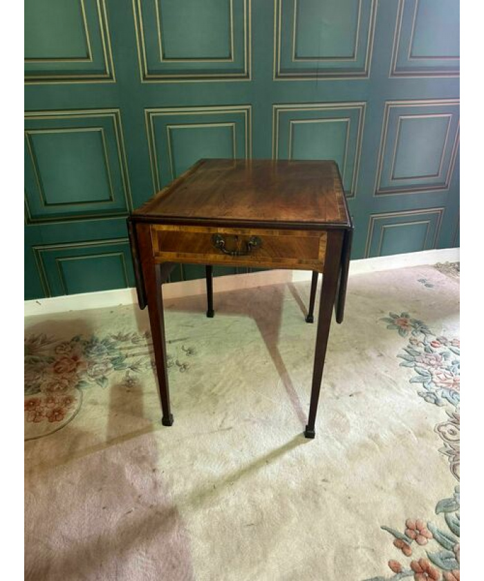 Edwardian mahogany inlaid Pembroke table - Hunt Vintage