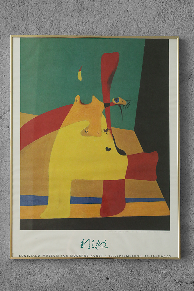 Joan Miró, Exhibition Poster, Louisiana Art Museum, Denmark, 1998/1999,  Framed - Hunt Vintage