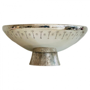 Silver Plated Decorative Hammered Bowl, 1980s