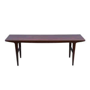 Long, Mid Century Dark Wood Coffee Table