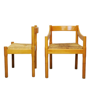 Beech Carimate Dining Chairs By Vico Magistretti For Cassina, 1970s, Set Of 8