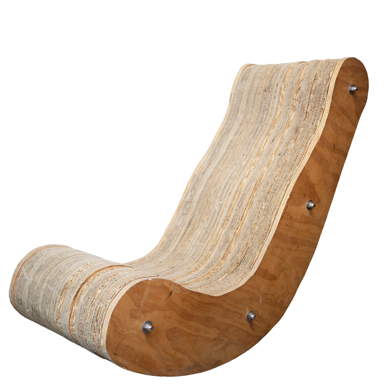 Sculpted Cardboard & Plywood Lounge Chair, 2000s - Hunt Vintage