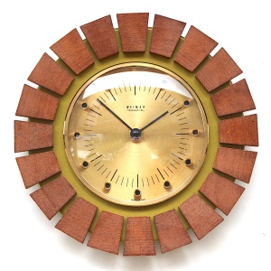 Sunburst Style Vintage Wall Clock, 1960s