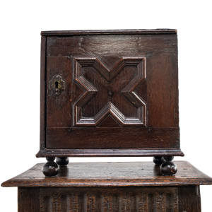 17th Century Oak Spice Cupboard Box