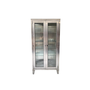 20th Century Stainless Steel & Glass Medical Cabinet