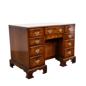 George II Style Walnut Kneehole Desk