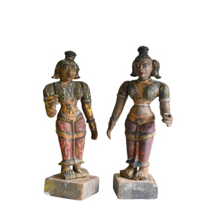 Pair Indian Temple Figures