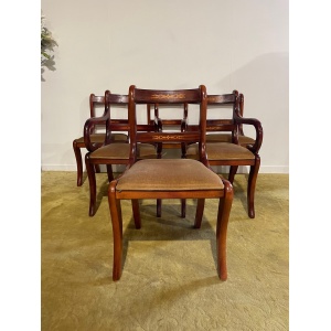Six Regency Style Dining Chairs