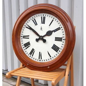 Lovely Vintage Oak Wall Clock By Carl Theodor Wagner, 1940s