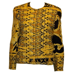 Vintage Mondi , Yellow and Black Versace style Jacket