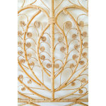 Wicker Peacock Heart Design Bed Headboard (UK Double size)