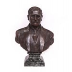 Antique French Bronze Bust Of G,Gars Born 1878