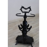 Set of antique fireplace tools in wrought iron and cast iron