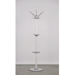 Mid-Century Modern White Floor Coat Rack, 1990s