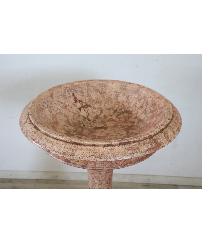 Hand Carved Stone Tub Holy Water Font, Early 20th Century