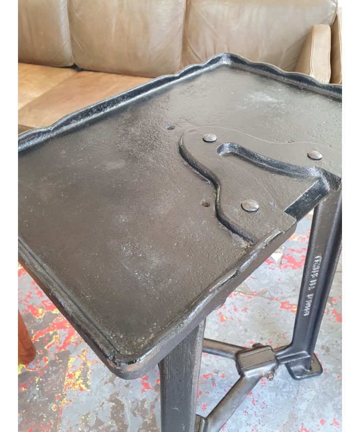 Antique Early 20th Century Cast Iron Factory/Tool Makers Table. Console/Stand.