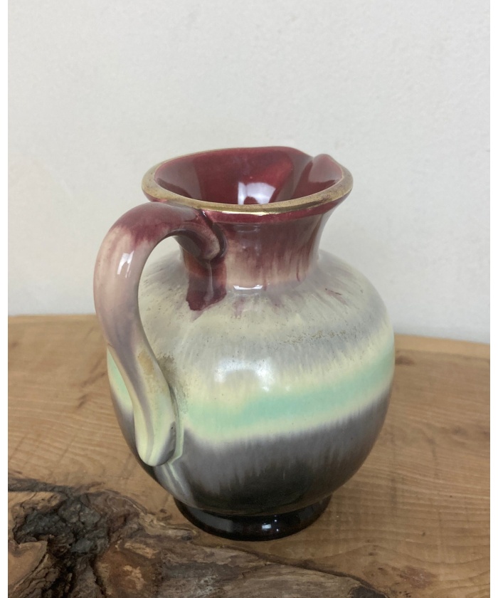 Wonderful Vintage Mini West Germany Drip Glaze Hooped Jug