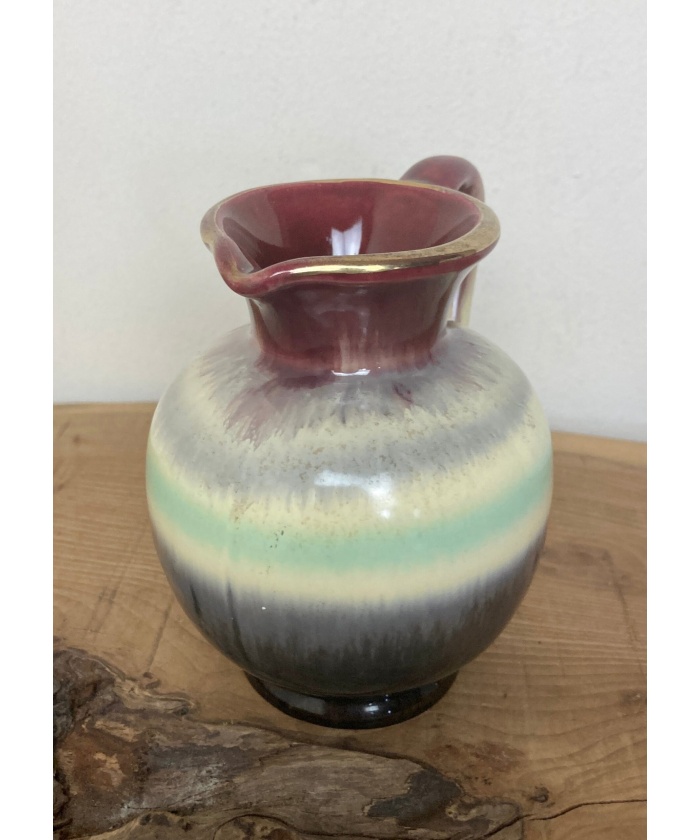 Wonderful Vintage Mini West Germany Drip Glaze Hooped Jug