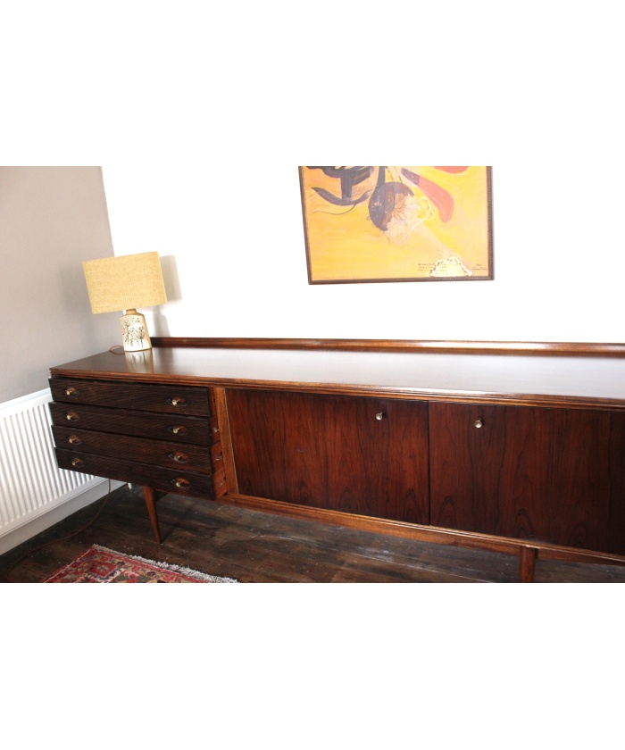 Rosewood & Teak Long Hamilton Sideboard by Robert Heritage for Archie Shine