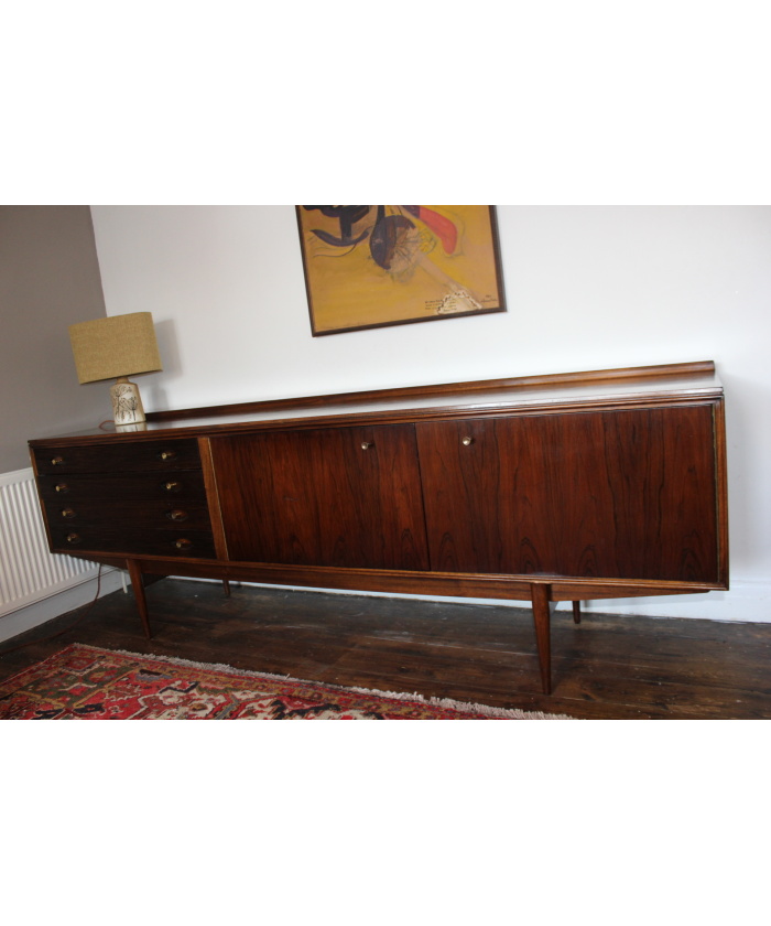 Rosewood & Teak Long Hamilton Sideboard by Robert Heritage for Archie Shine