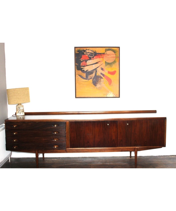 Rosewood & Teak Long Hamilton Sideboard by Robert Heritage for Archie Shine