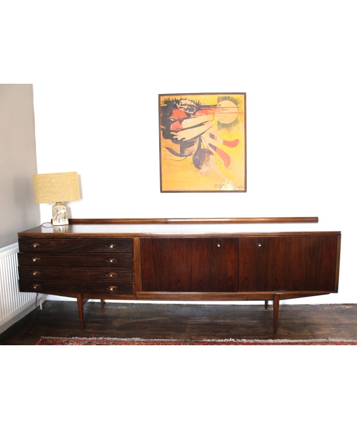Rosewood & Teak Long Hamilton Sideboard by Robert Heritage for Archie Shine