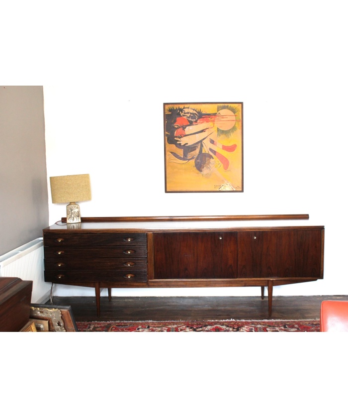 Rosewood & Teak Long Hamilton Sideboard by Robert Heritage for Archie Shine