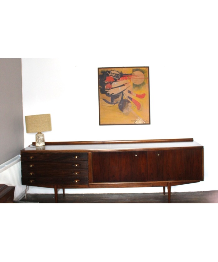 Rosewood & Teak Long Hamilton Sideboard by Robert Heritage for Archie Shine