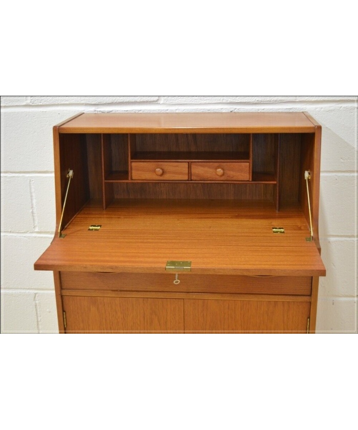 Vintage bureau writing desk teak Jentique danish design mid century ...