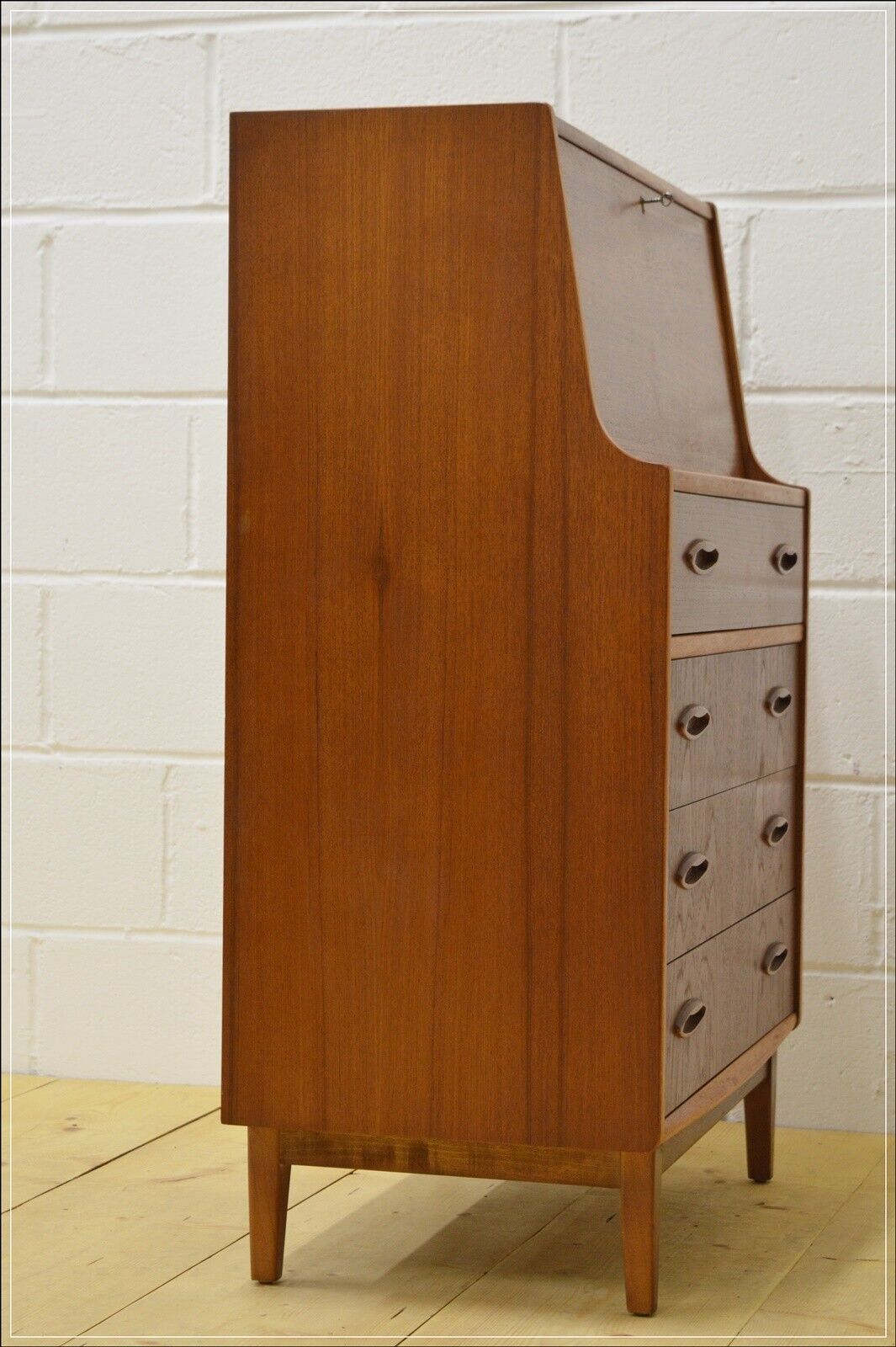 Vintage bureau writing desk teak Jentique mid century danish design ...