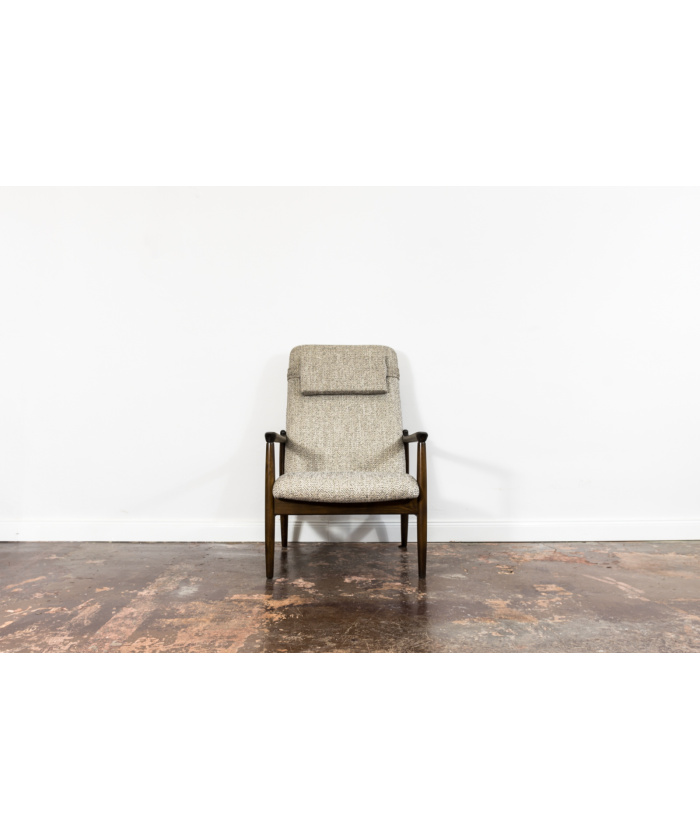 High Back Armchair "GFM-64" and Ottoman designed by Edmund Homa, Poland, 1960s