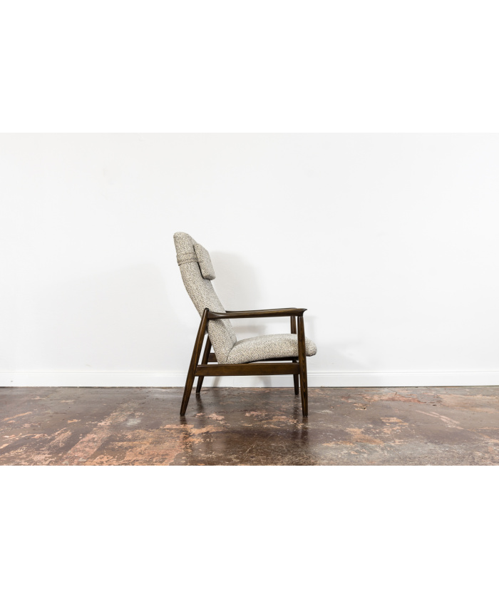 High Back Armchair "GFM-64" and Ottoman designed by Edmund Homa, Poland, 1960s