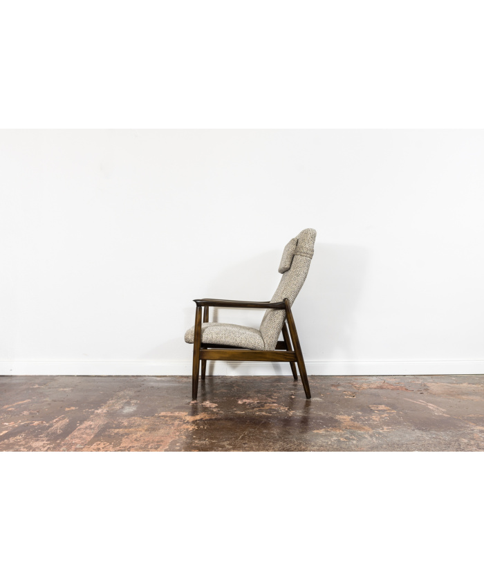 High Back Armchair "GFM-64" and Ottoman designed by Edmund Homa, Poland, 1960s