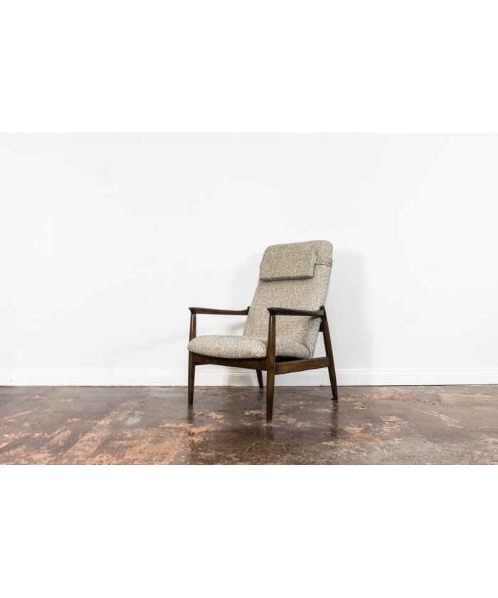 High Back Armchair "GFM-64" and Ottoman designed by Edmund Homa, Poland, 1960s