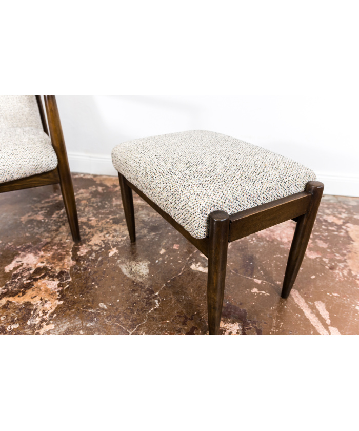 High Back Armchair "GFM-64" and Ottoman designed by Edmund Homa, Poland, 1960s