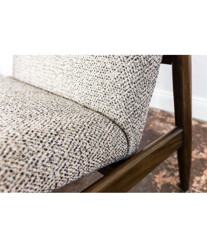 High Back Armchair "GFM-64" and Ottoman designed by Edmund Homa, Poland, 1960s