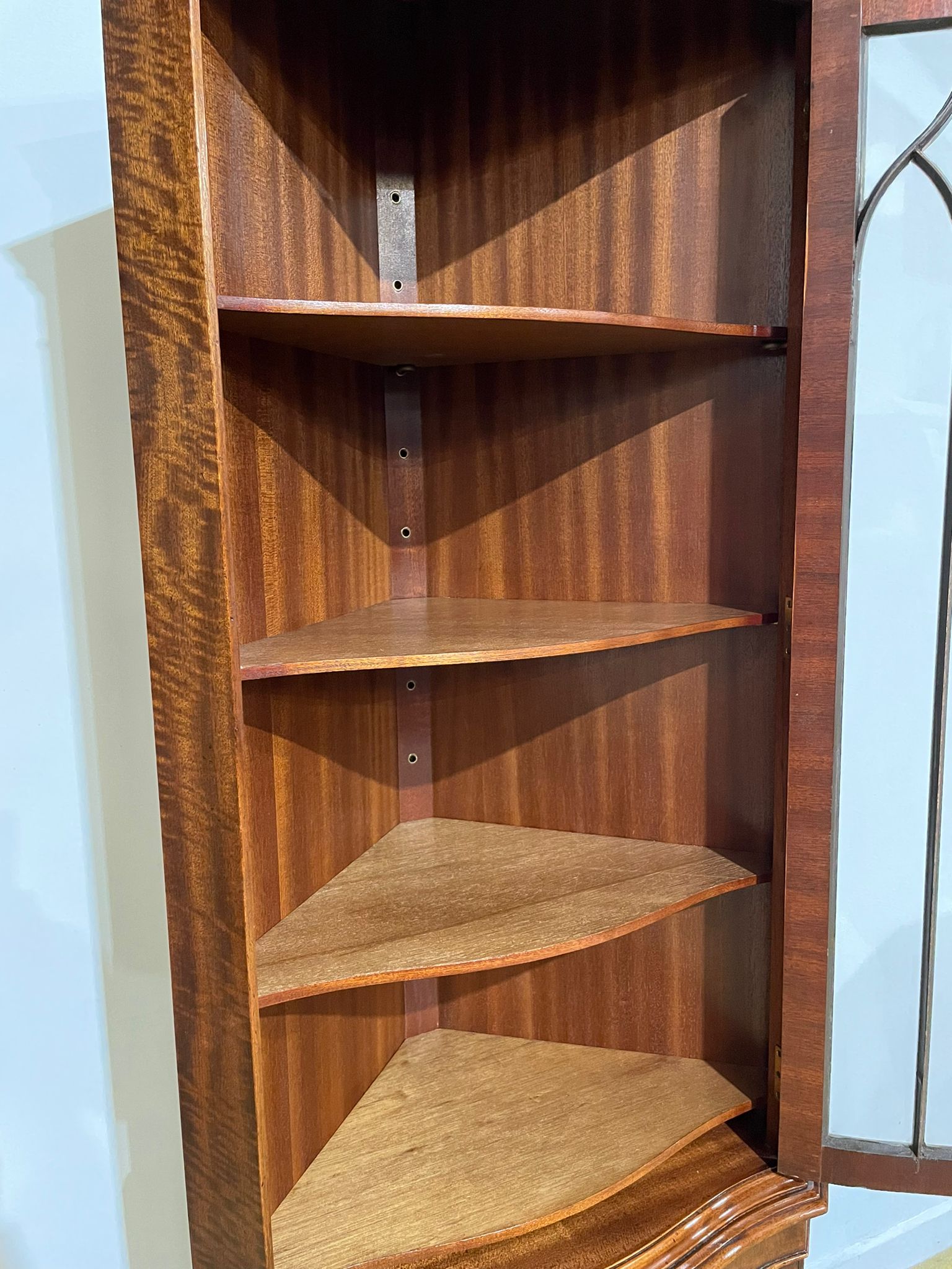 Reproduction Mahogany Bevan Funnell Corner Cabinet - Hunt Vintage