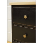 Vintage bedside cabinet cabinets x 2 pair solid pine pitch black