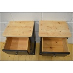Vintage bedside cabinet cabinets x 2 pair solid pine pitch black