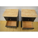 Vintage bedside cabinet cabinets x 2 pair solid pine pitch black